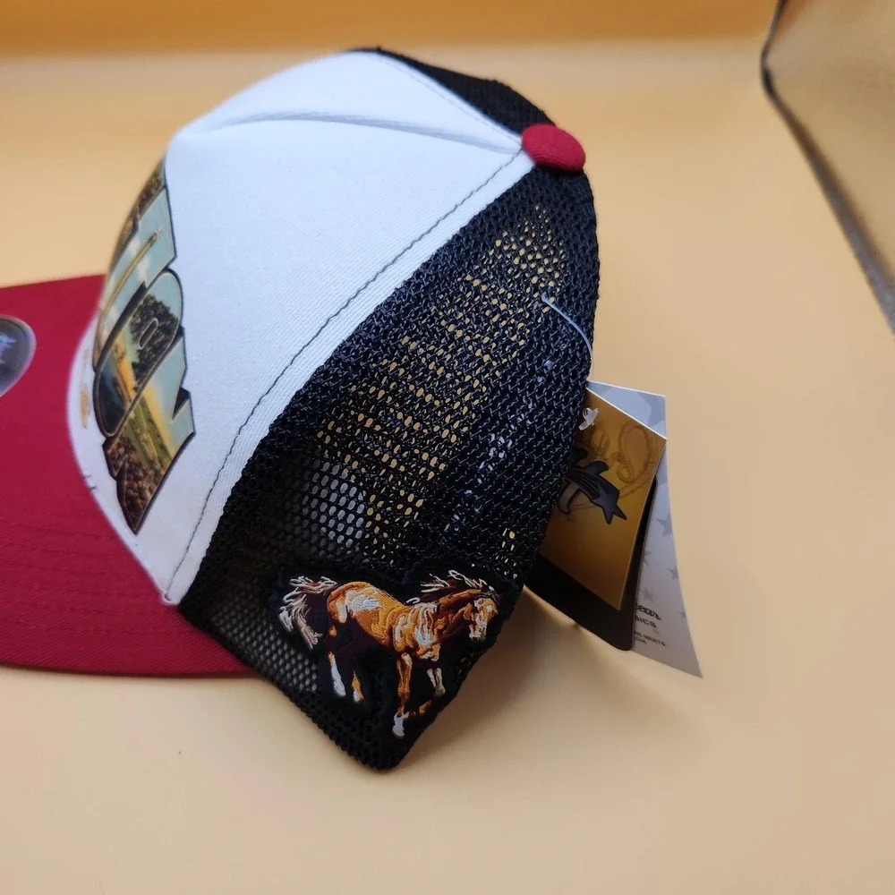 Houston Texas Hat Cap Snap‎ Back One Size Red White Black Trucker Greetings Mens